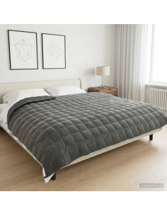 Coperta Ponderata Antracite 220 x 260 cm 11 kg 100% Cotone 205T