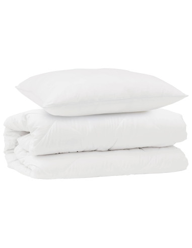 Set di Piumoni con cuscino 2 pcs Bianco Microfibra