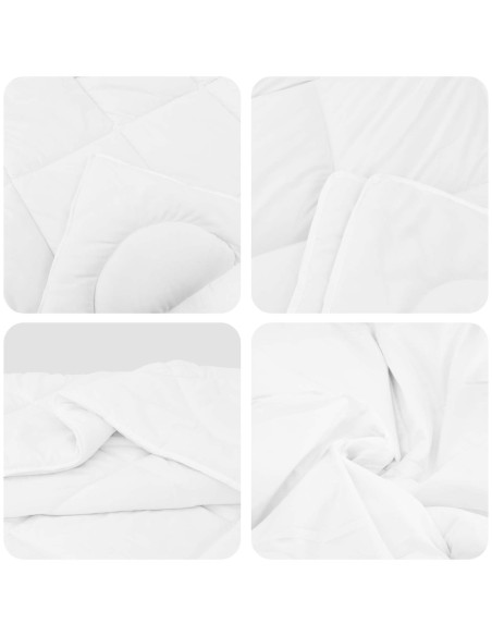 Set di Piumoni con cuscino 2 pcs Bianco Microfibra