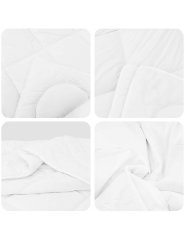 Set di Piumoni con cuscino 2 pcs Bianco Microfibra