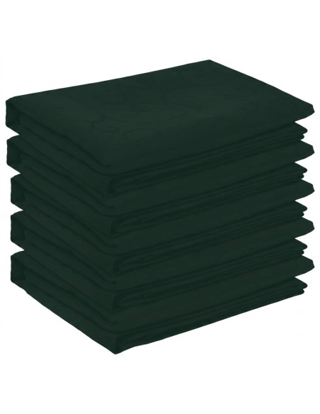 Tovaglia da Tavolo 5 pz Rotondo Verde Scuro Ø 160 cm