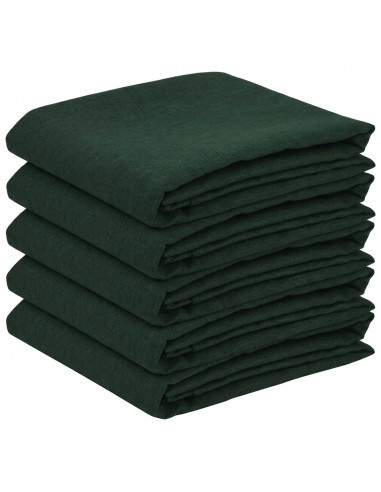Tovaglia da Tavolo 5 pz Rotondo Verde Scuro Ø 180 cm