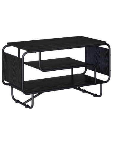 Supporto TV 80 x 36 x 45 cm Rovere Nero Legno ingegnerizzato