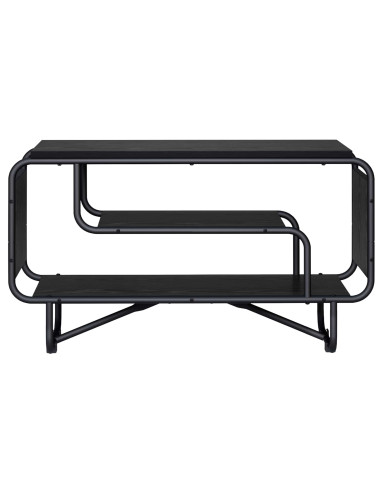 Supporto TV 80 x 36 x 45 cm Rovere Nero Legno ingegnerizzato