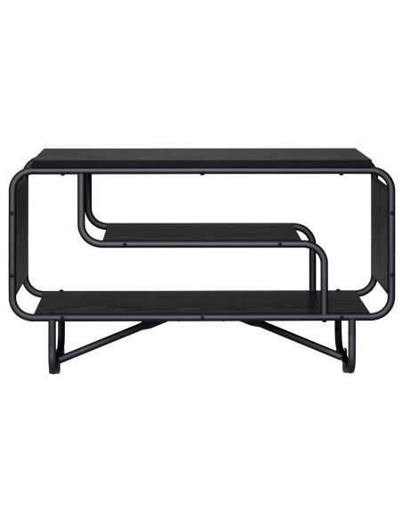 Supporto TV 80 x 36 x 45 cm Rovere Nero Legno ingegnerizzato