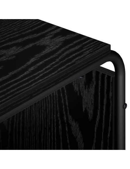 Supporto TV 80 x 36 x 45 cm Rovere Nero Legno ingegnerizzato