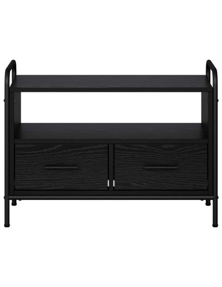 Mobile TV 67,5 x 33 x 50 cm Rovere Nero Legno ingegnerizzato