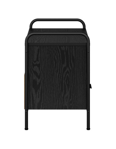 Mobile TV 67,5 x 33 x 50 cm Rovere Nero Legno ingegnerizzato