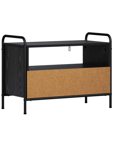 Mobile TV 67,5 x 33 x 50 cm Rovere Nero Legno ingegnerizzato