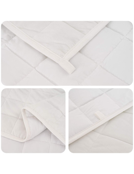 Coperta Ponderata Bianco 140 x 200 cm 10 kg 100% Cotone 205T