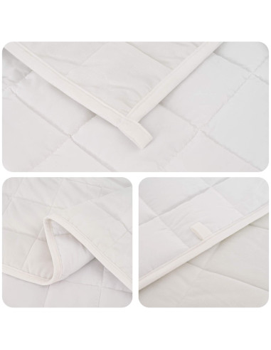 Coperta Ponderata Bianco 230 x 220 cm 11 kg 100% Cotone 205T