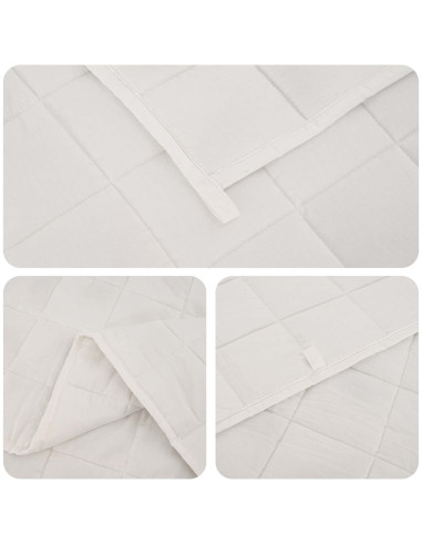 Coperta Ponderata Bianco 200 x 230 cm 9 kg 100% Cotone 205T