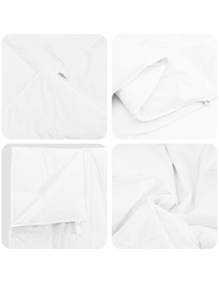 Duvet Estivo con cuscino 2 pcs Bianco Piuma d'anatra