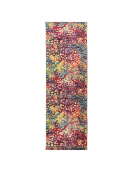 Runner Tappeto LESAKA colorato 100 x 300 cm Velluto diamante