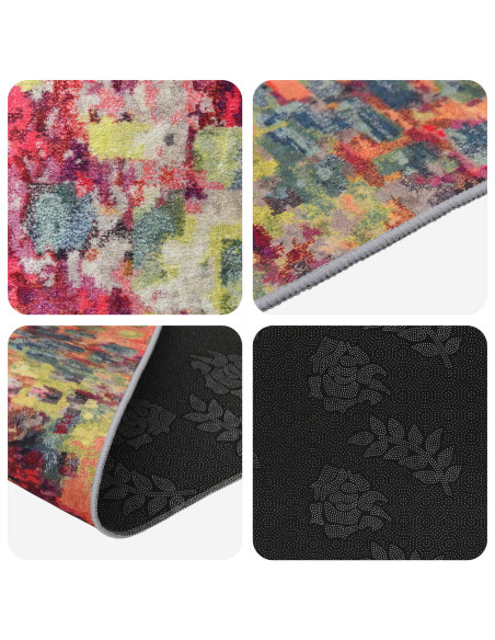Runner Tappeto LESAKA colorato 80 x 200 cm Velluto diamante