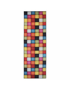Runner Tappeto LESAKA colorato 100 x 200 cm Velluto diamante 2