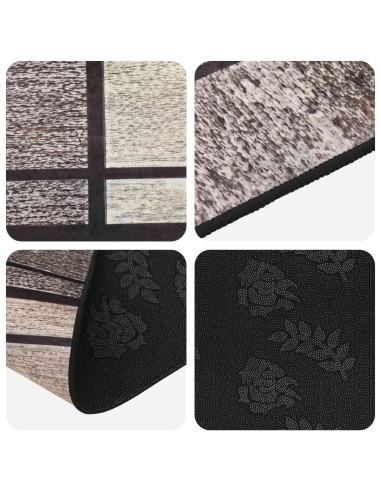 Runner Tappeto LESAKA Marrone 100 x 150 cm Velluto diamante