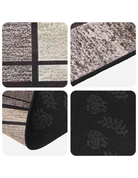 Runner Tappeto LESAKA Marrone 100 x 150 cm Velluto diamante