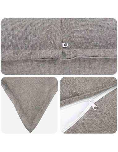 Cuscino con cuscino HOUTEN 6 pz Grigio Nuvola Lino