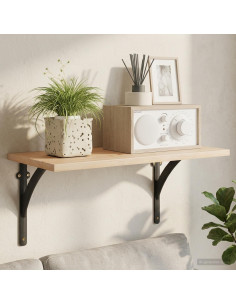Supporti per mensole da parete 2 pz Nero 14.5 x 14.5 x 3.5 cm