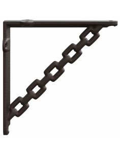 Supporti per mensole da parete 12 pz Marrone Antico 2