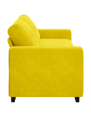 Divano 3-Persone Giallo 220 cm Velluto