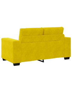 Divano 2 pz Giallo Velluto 2