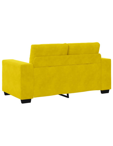 Divano 2 pz Giallo Velluto