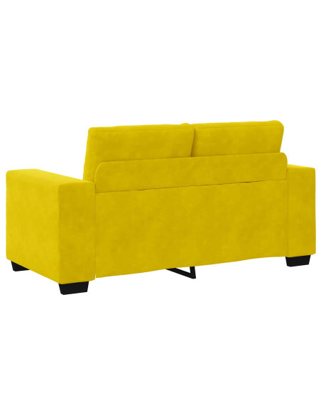 Divano 2 pz Giallo Velluto