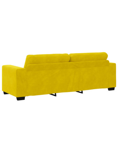 Divano 2 pz Giallo Velluto