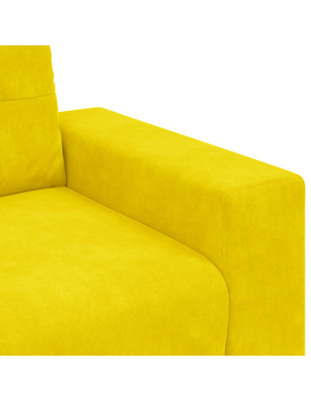 Divano 2 pz Giallo Velluto