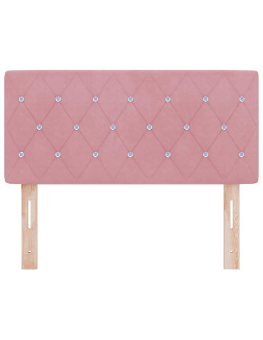 Testiera LED con strisce LED con testiera Rosa 90 cm Velluto