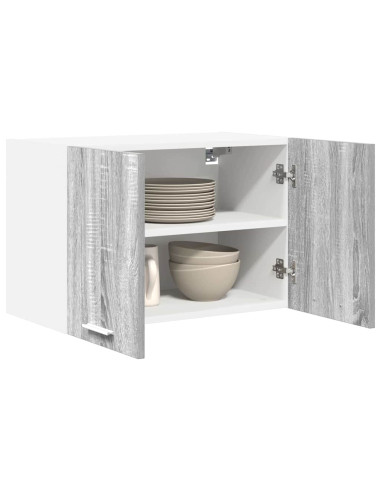 Armadio pensile Grigio Sonoma e Bianco 60 x 31 x 40 cm