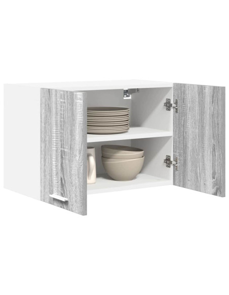 Armadio pensile Grigio Sonoma e Bianco 60 x 31 x 40 cm