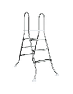 Scala per piscina fuori terra 100 cm 3-Step Acciaio Inox 304 2