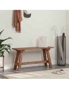 panchina Naturale 92 x 23,5 x 45,5 cm Legno massello di mogano