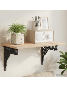 Supporti per mensole da parete 12 pz Nero 27.5 x 23 x 4 cm