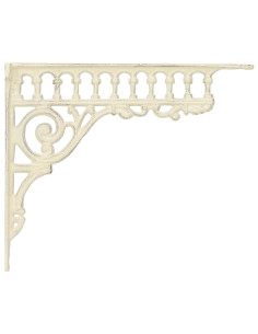 Supporti per mensole da parete 12 pz Bianco Antico 2