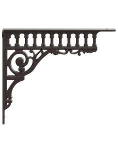 Supporti per mensole da parete 12 pz Marrone Antico 2