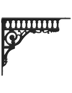 Supporti per mensole da parete 12 pz Nero 27.5 x 23 x 4 cm 2