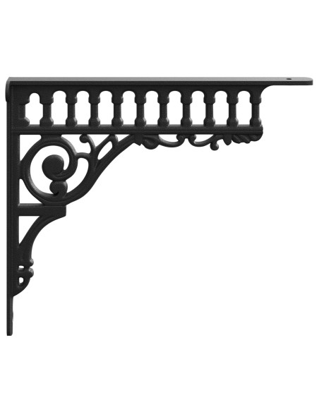 Supporti per mensole da parete 12 pz Nero 27.5 x 23 x 4 cm