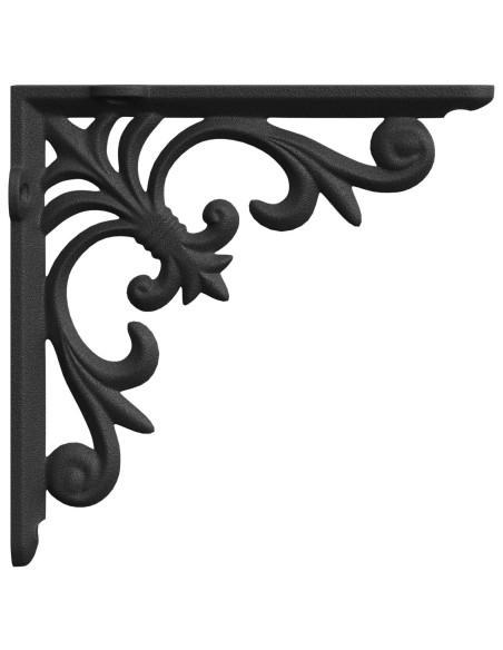 Supporti per mensole da parete 12 pz Nero 14.5 x 14.5 x 3 cm