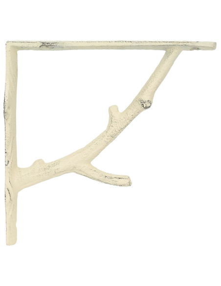 Supporti per mensole da parete 12 pz Bianco Antico