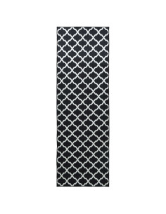 Runner Tappeto LESAKA Nero e bianco 100 x 350 cm 2