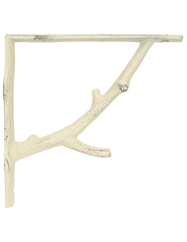 Supporti per mensole da parete 12 pz Bianco Antico