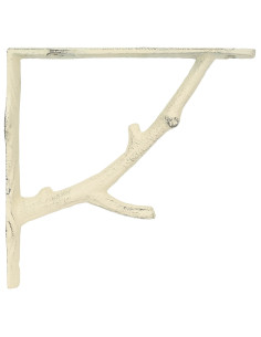 Supporti per mensole da parete 12 pz Bianco Antico 2