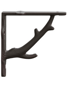 Supporti per mensole da parete 12 pz Marrone Antico 2