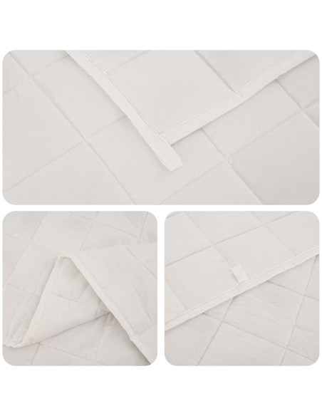 Coperta Ponderata Bianco 138 x 200 cm 10 kg 100% Cotone 205T