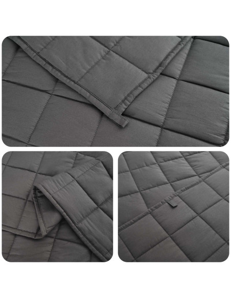 Coperta Ponderata Antracite 152 x 203 cm 11 kg 100% Cotone 205T