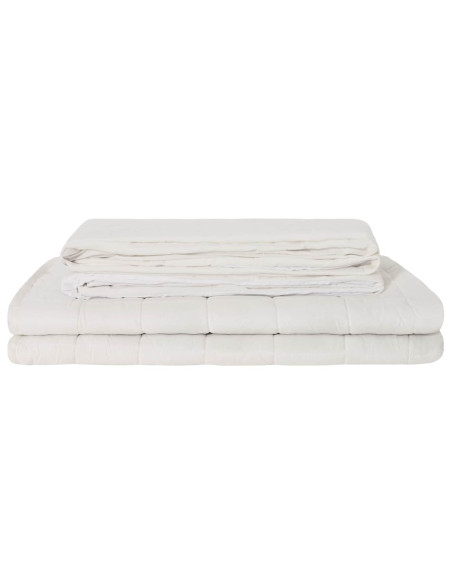 Coperta Ponderata Bianco 120 x 180 cm 9 kg 100% Cotone 205T